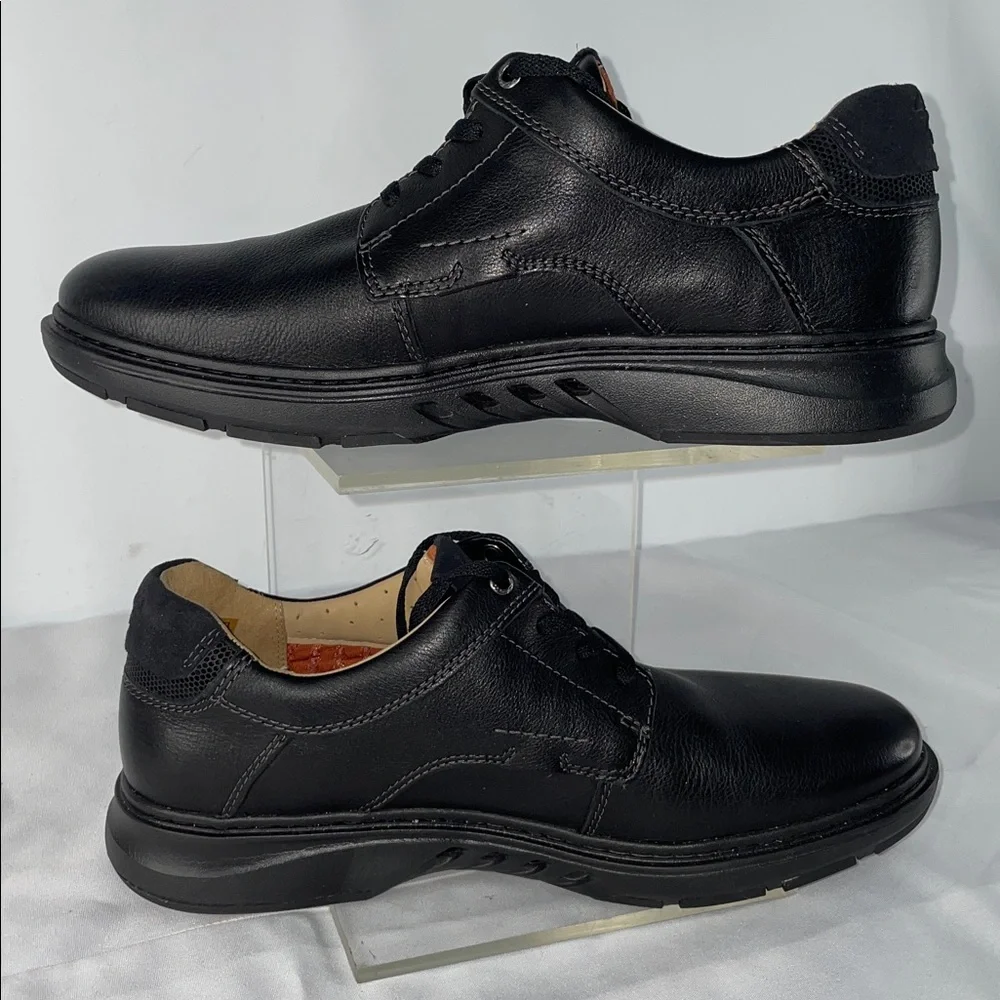 CLARKS UN BRILEY PACE LEATHER SHOES FTL-12-044